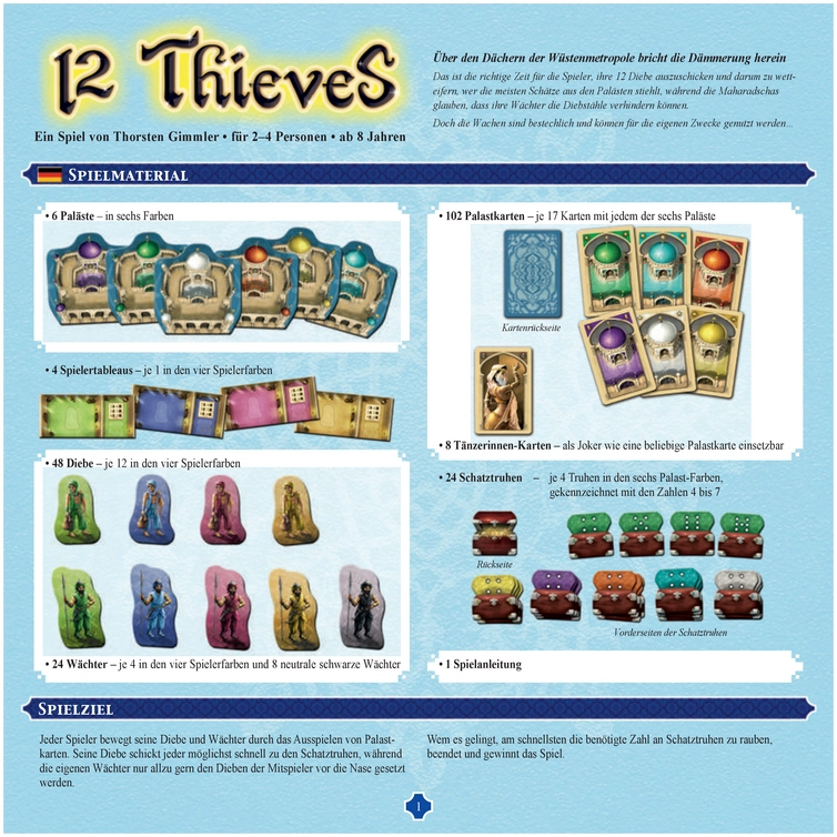 12 Thieves - Strategisches Diebespiel für 2-4 Spieler