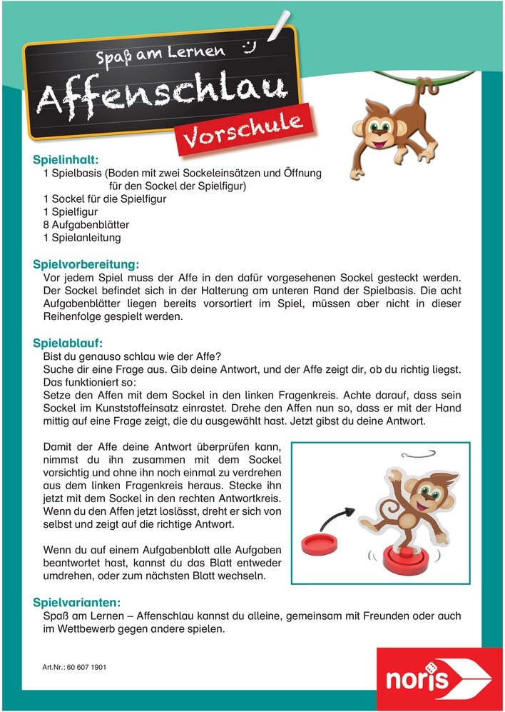 Affenschlau - Lernspiel für Vorschulkinder