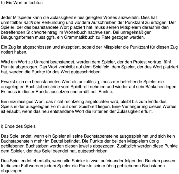 Allgemeine Scrabble-Spielregeln