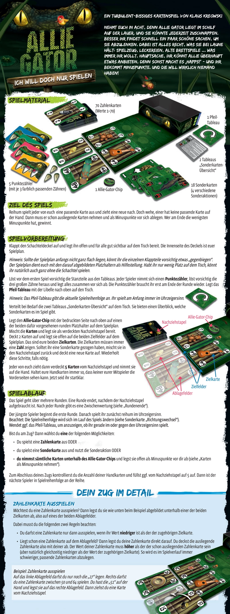 Allie Gator - Turbulentes Kartenspiel für die ganze Familie