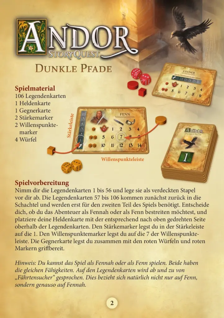 Andor: StoryQuest - Dunkle Pfade Spielanleitung