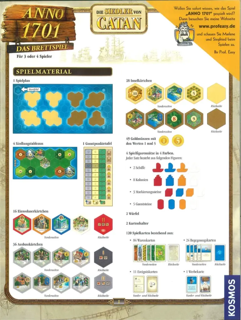 Anno 1701 - Das Brettspiel Spielanleitung und Regeln