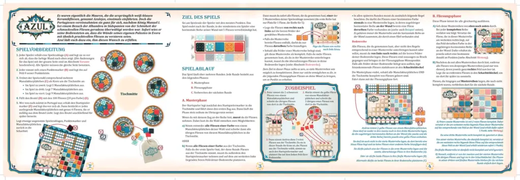 Azul - Spielanleitung und Regeln für das Brettspiel