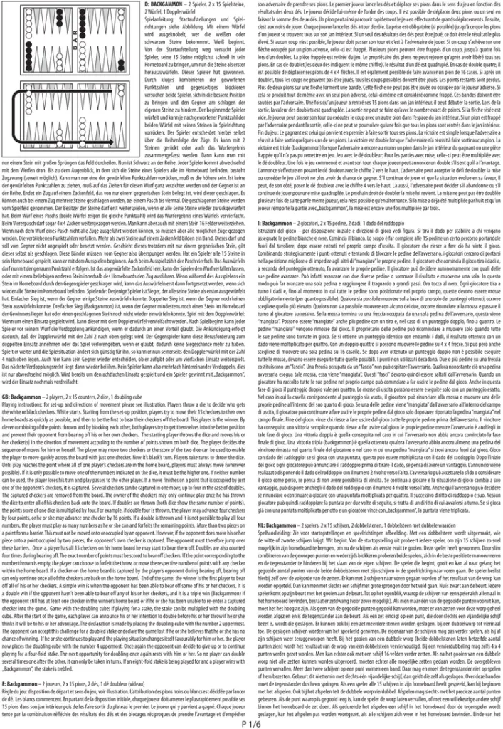 Backgammon - Gesellschaftsspiel mit Würfeln und strategischer Taktik