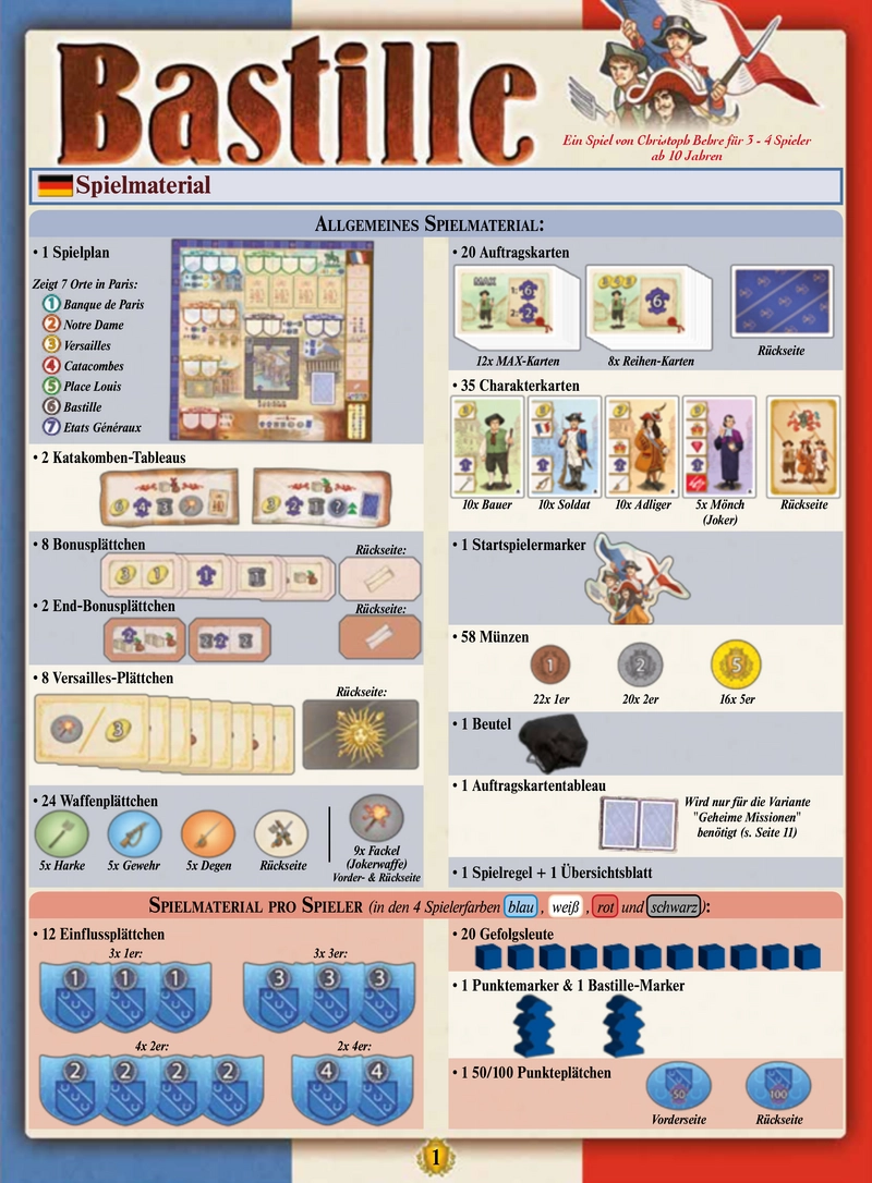 Bastille - Strategisches Brettspiel zur Revolution