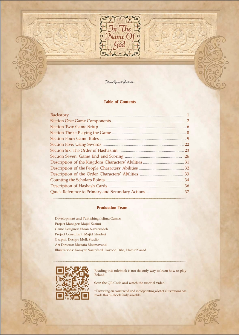 Belaad - Das Land von Schwertern und Federn Spielanleitung