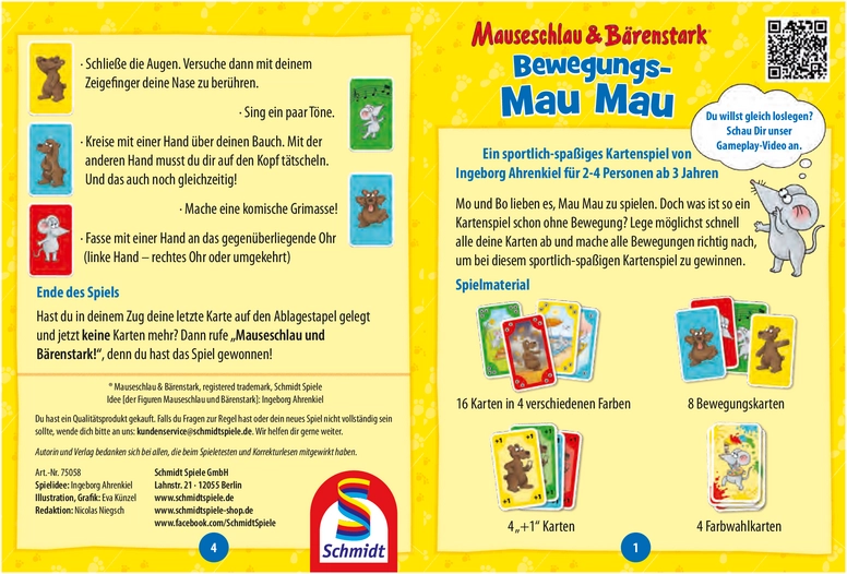 Bewegungs-Mau Mau - Aktives Kartenspiel für die ganze Familie