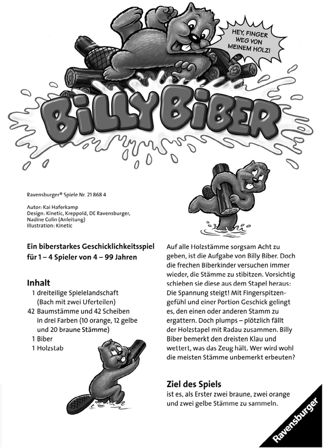 Billy Biber - Geschicklichkeitsspiel für Jung und Alt