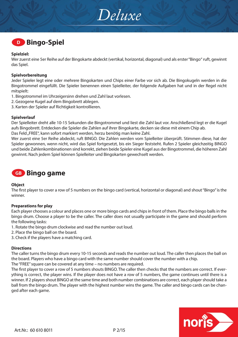 Bingo - Spielanleitung für das beliebte Gesellschaftsspiel