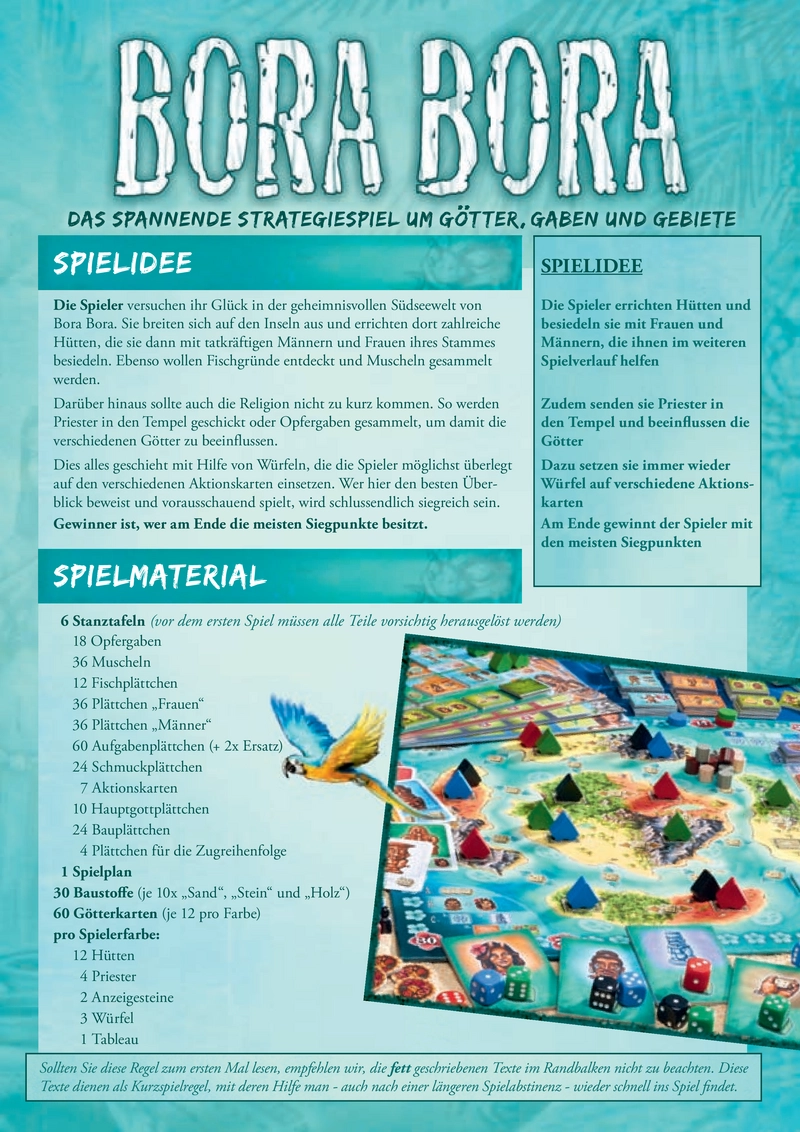 Bora Bora - Strategisches Brettspiel um Götter, Ressourcen und Punkte