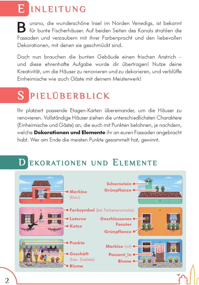 Buntes Burano - Spielanleitung und Tipps zum Gameplay