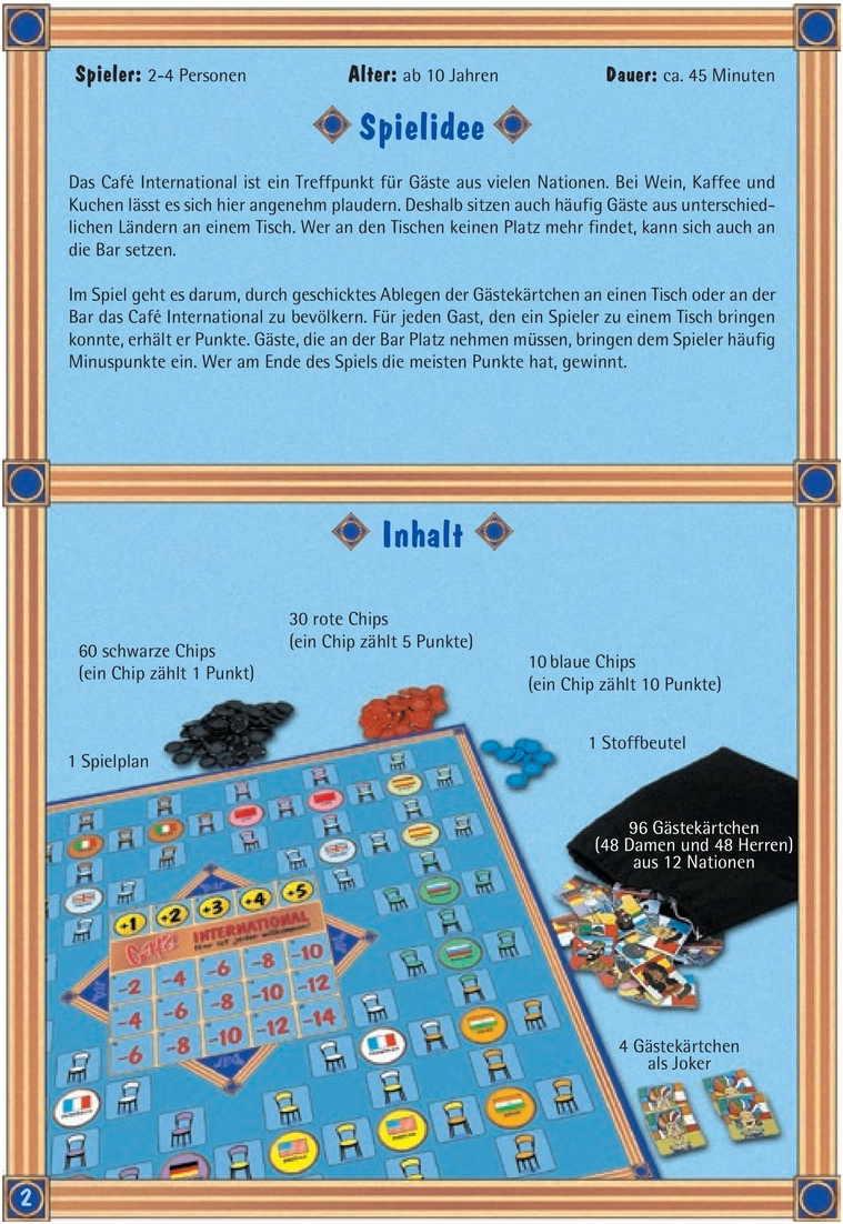 Café International - Gesellschaftsspiel mit internationalen Gästen