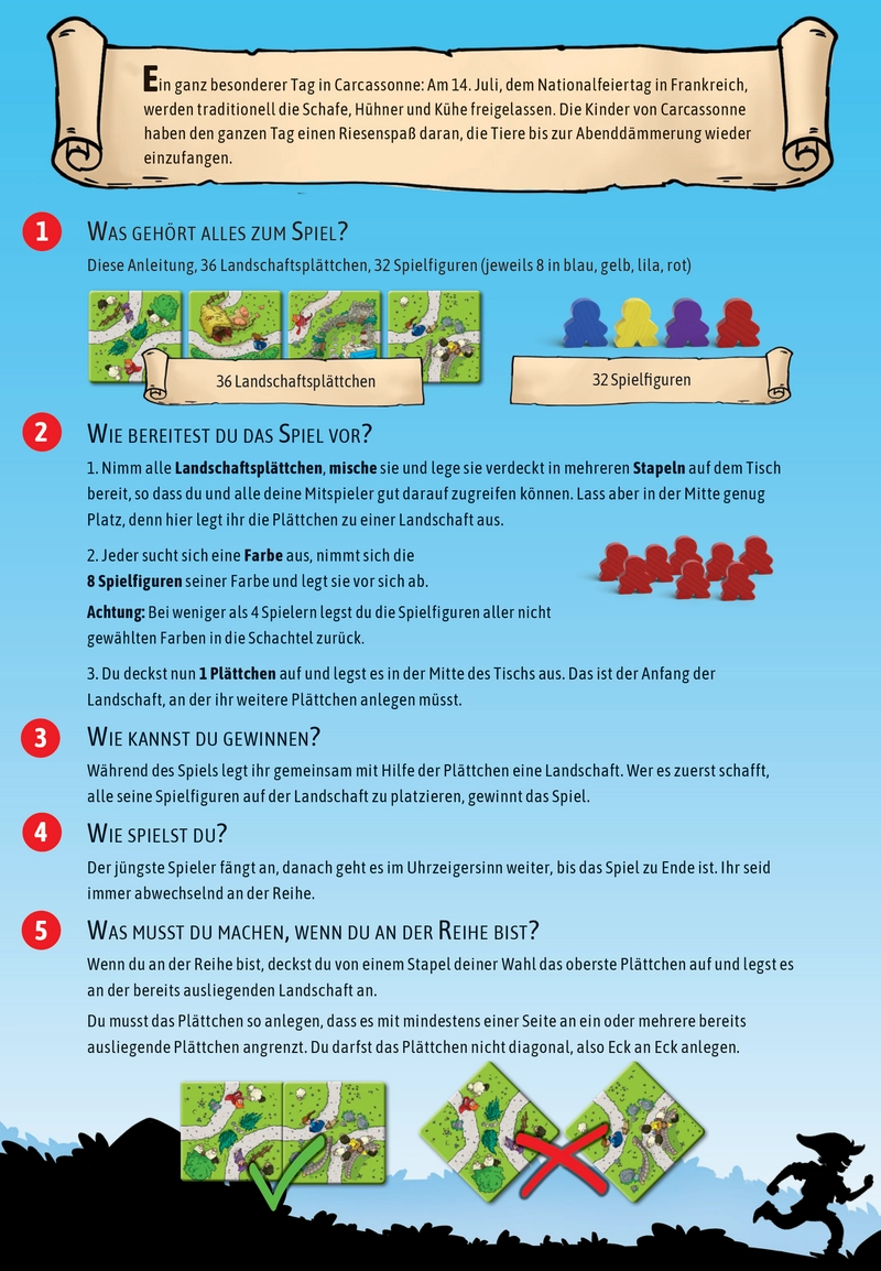 Carcassonne Junior - Spieleanleitung für Kinder