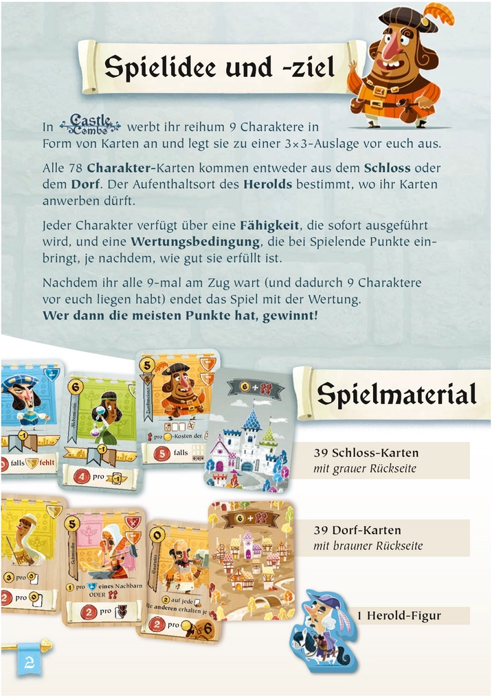 Castle Combo - Spielanleitung und Regeln für das Kartenspiel
