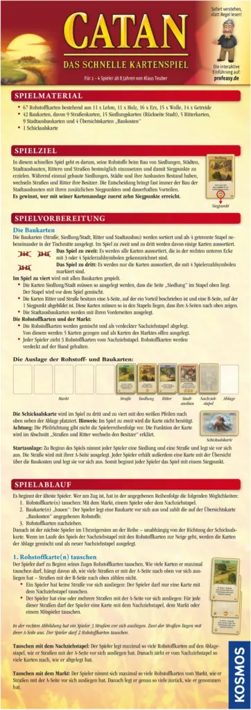 Catan - Das schnelle Kartenspiel für 2-4 Spieler