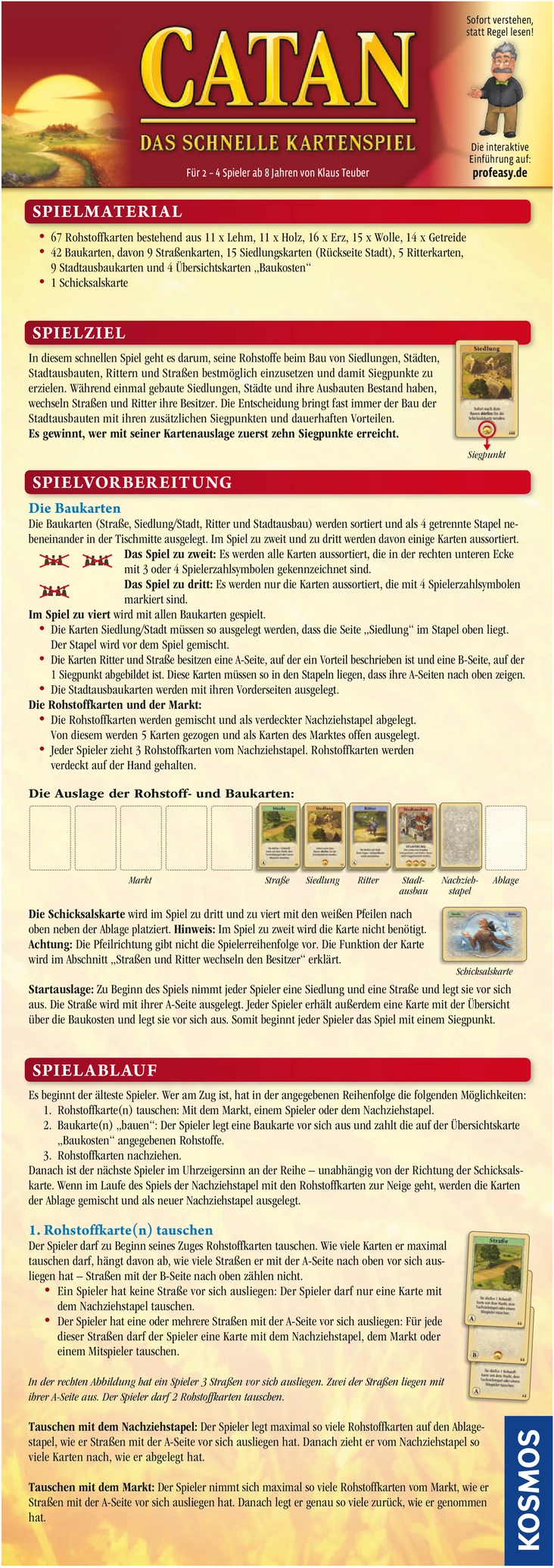 Catan - Das schnelle Kartenspiel Anleitung