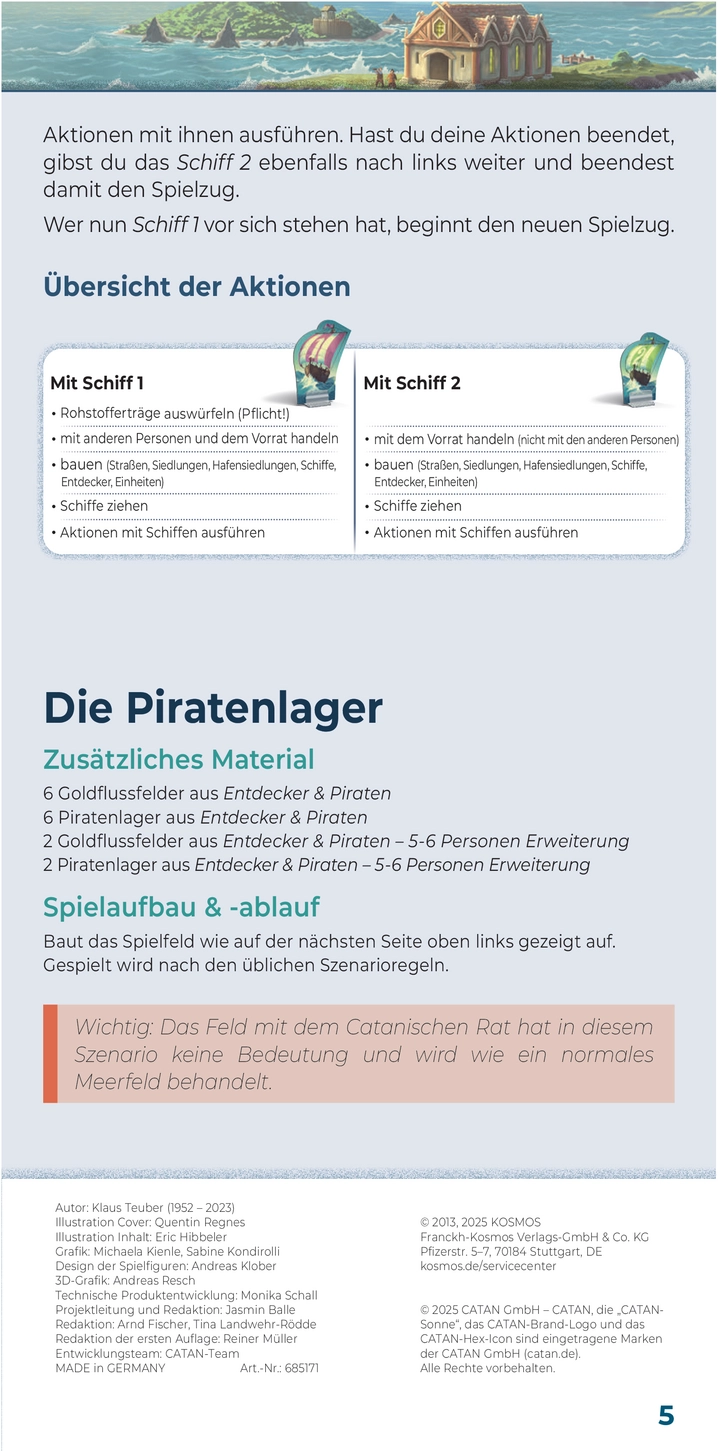 CATAN - Entdecker & Piraten: Spielanleitung für 5-6 Personen