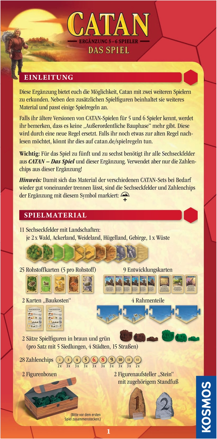 CATAN: Ergänzung für 5-6 Spieler - Spielanleitung