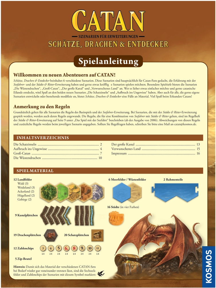 Catan: Schätze, Drachen & Entdecker - Spielanleitung