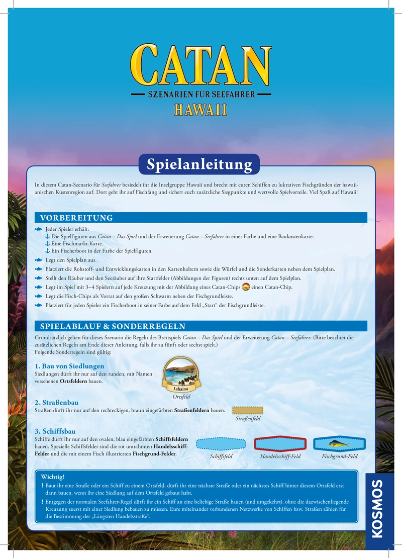 Catan Szenarien Seefahrer Hawaii Spielanleitung