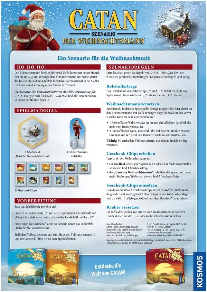 Catan Szenario Der Weihnachtsmann - Spielanleitung