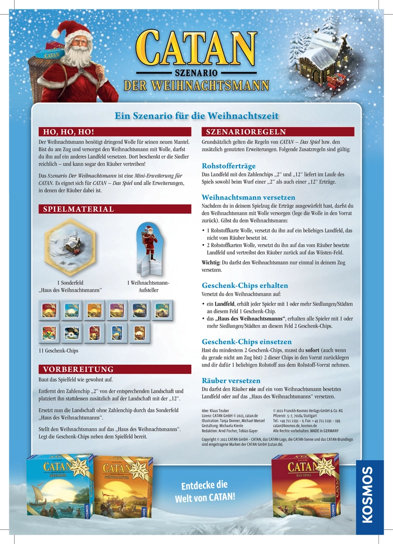 Catan Szenario Weihnachtsmann Spielanleitung