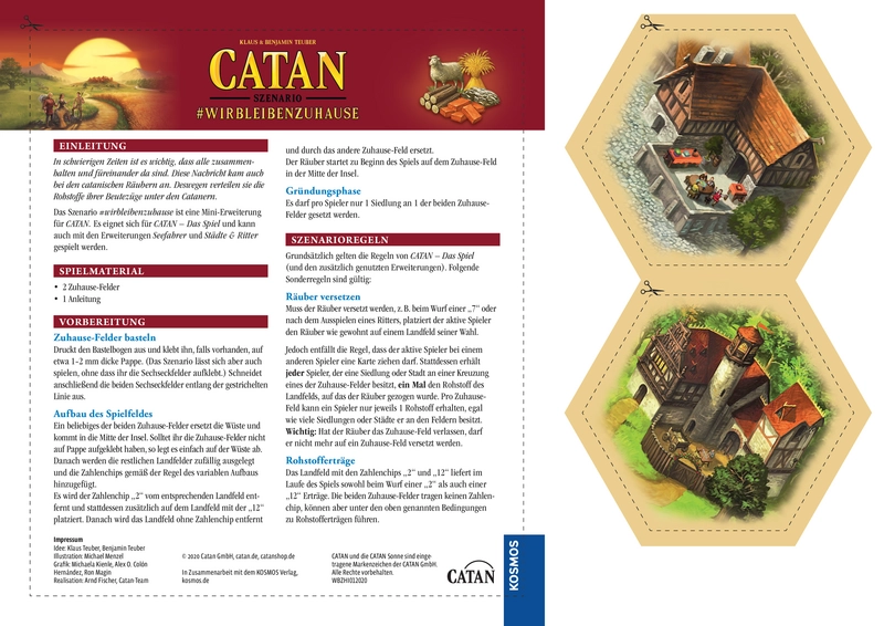 Catan Szenario #wirbleibenzuhause Spielanleitung