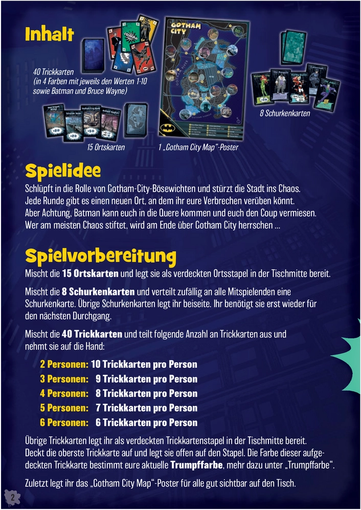 Chaos in Gotham City - Kartenspiel mit Batman und Bösewichten