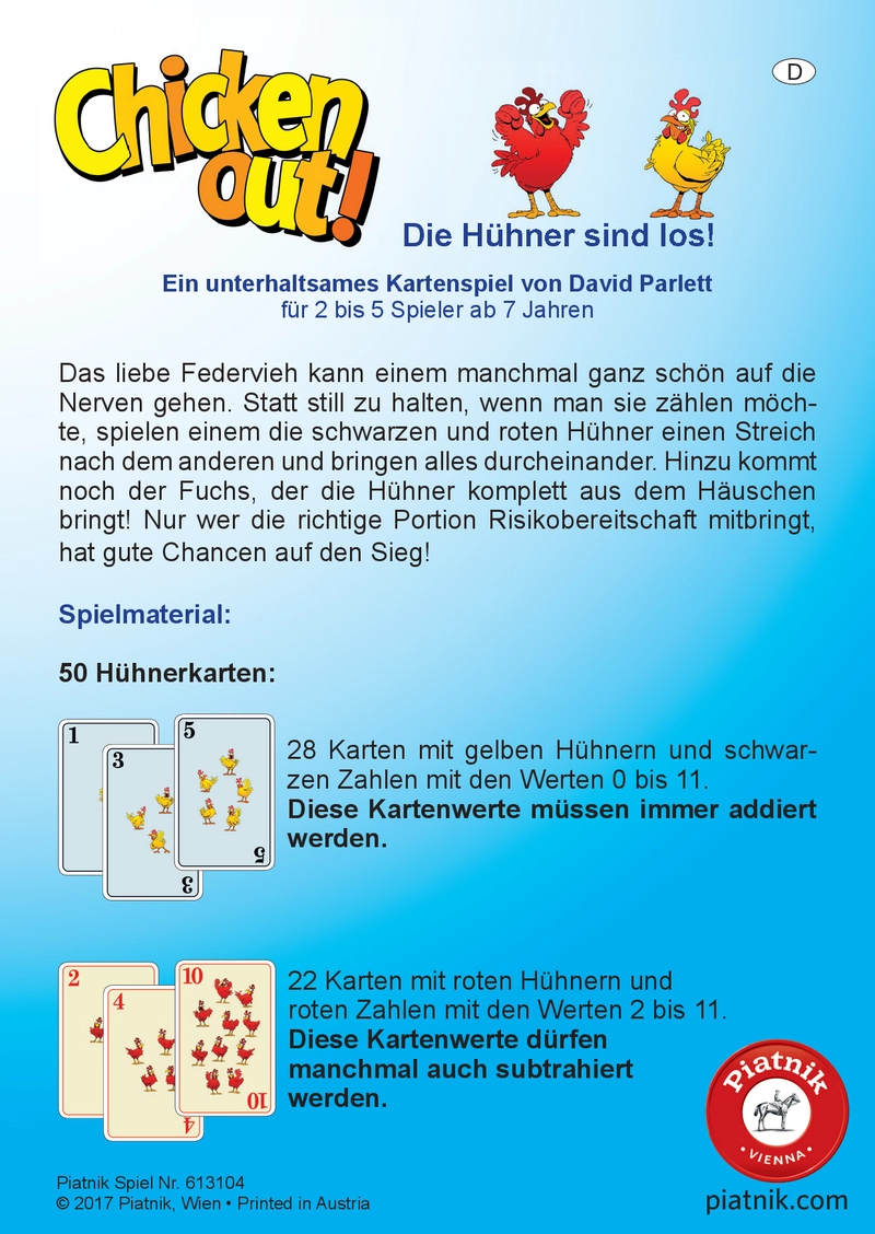 Chicken Out! - Das spannende Kartenspiel für die ganze Familie