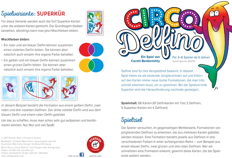 CIRCO DOLFINO Spielanleitung und Regeln für Kinder