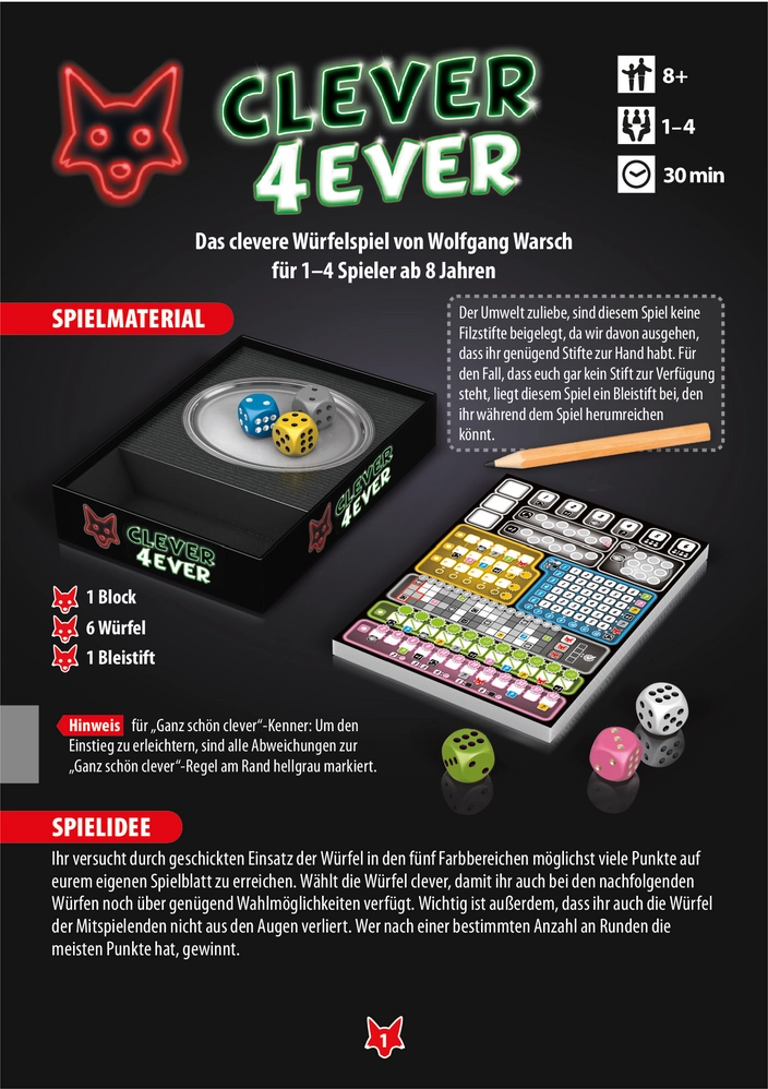 Clever 4ever - Das spannende Würfelspiel für die ganze Familie