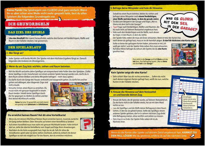 Cluedo - Die nächste Generation Spielanleitung