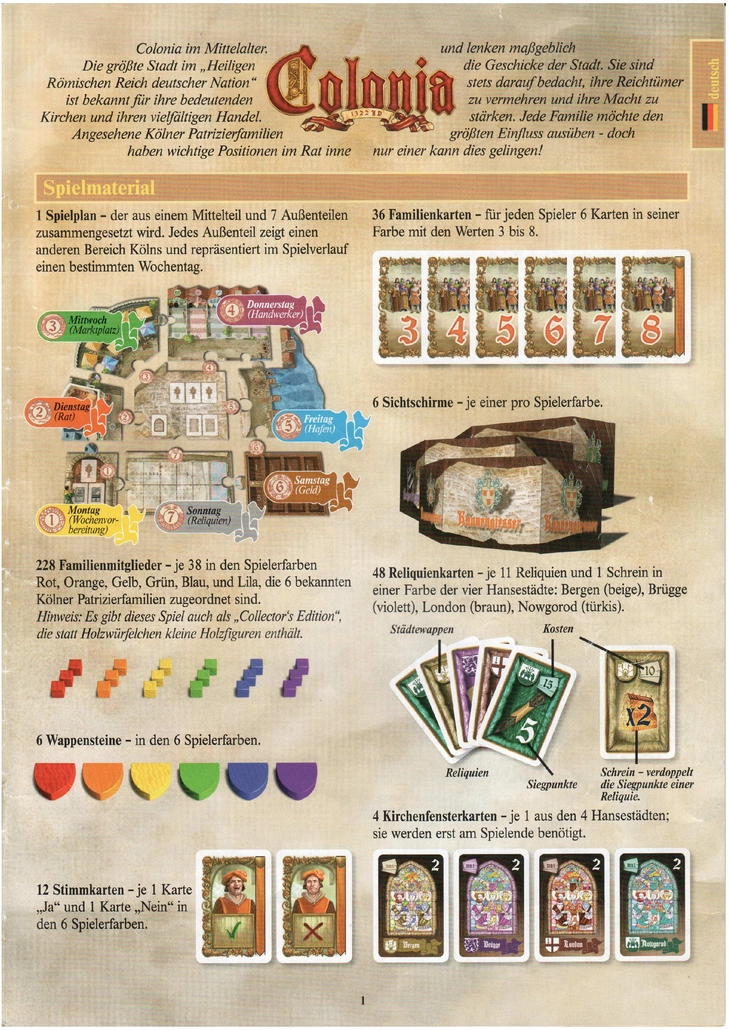 Colonia - Strategisches Brettspiel im Mittelalter