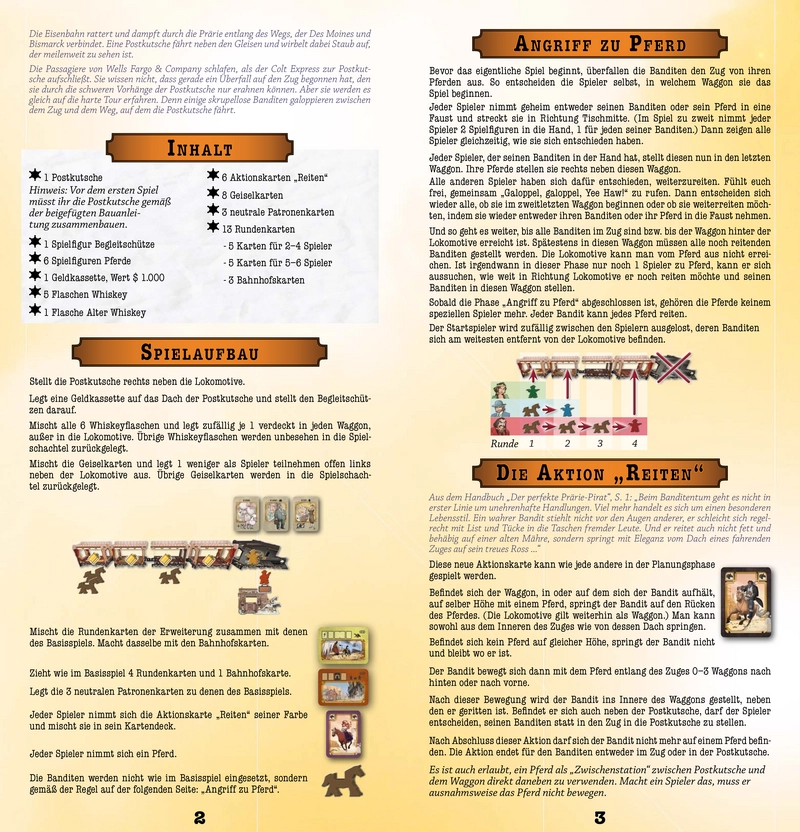 Colt Express: Postkutsche & Pferde - Spielanleitung und Regeln