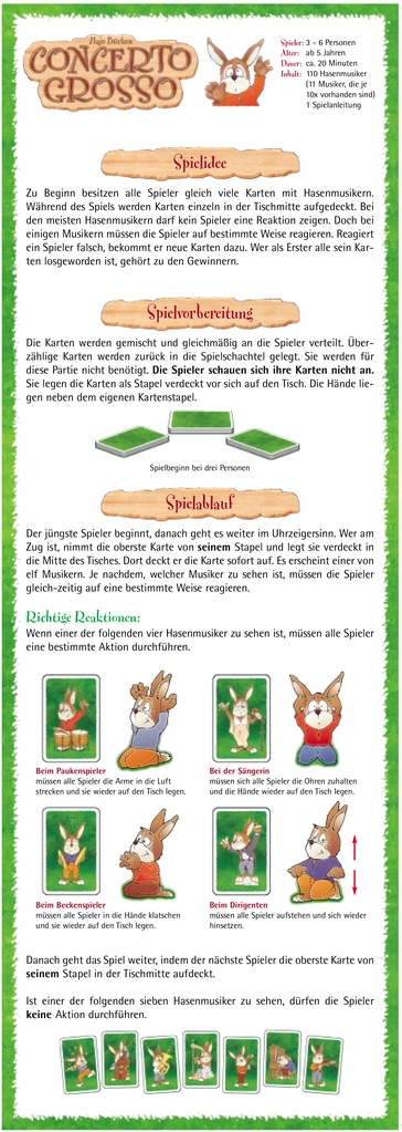 Concerto Grosso - Schnelles Kartenspiel für die ganze Familie