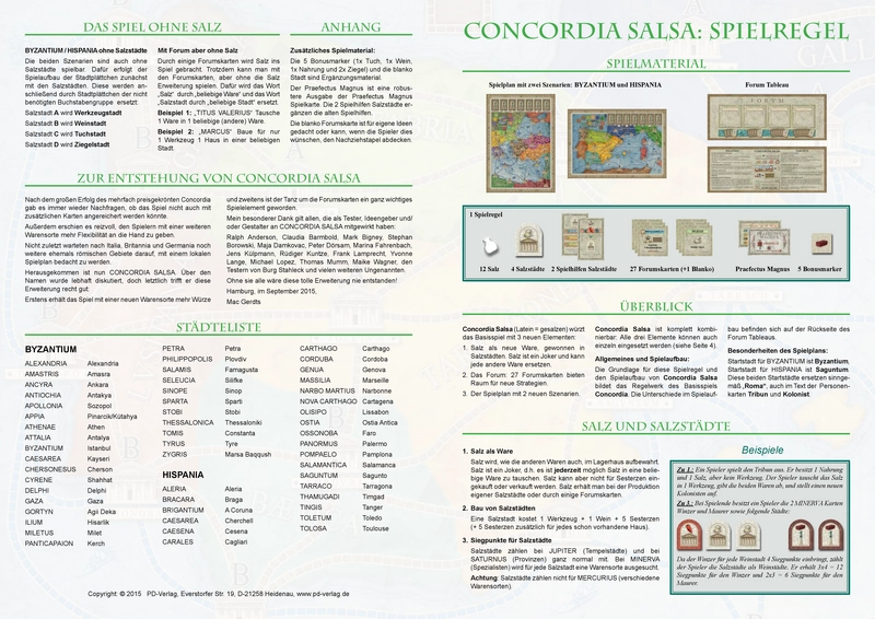 Concordia Salsa: Strategisches Brettspiel mit Foren und Ressourcen