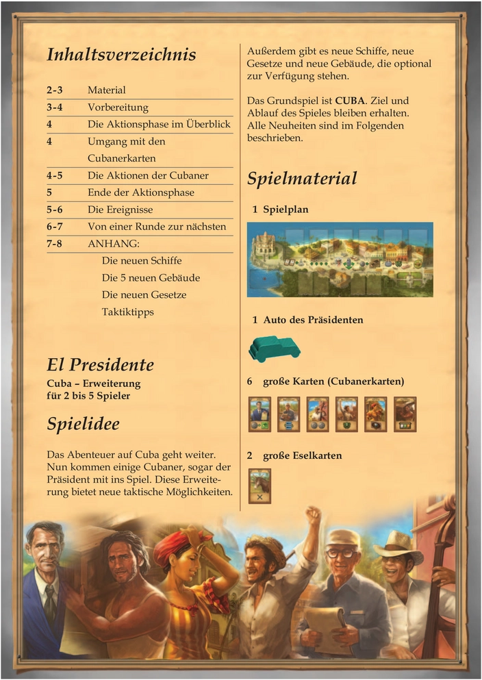 Cuba: El Presidente - Erweiterung für strategische Brettspiel-Fans