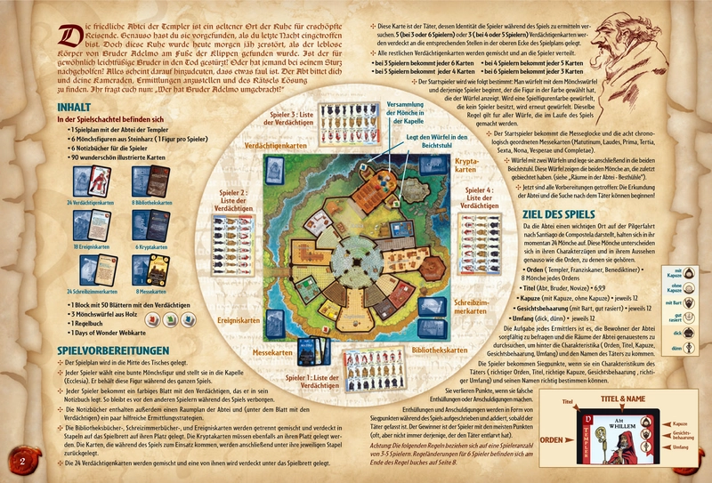 Das Geheimnis der Abtei - Spannendes Brettspiel für Mönche