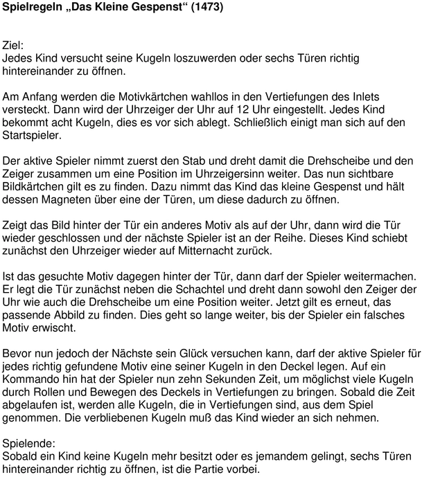 Das Kleine Gespenst - Spannendes Kinderspiel für kleine Entdecker