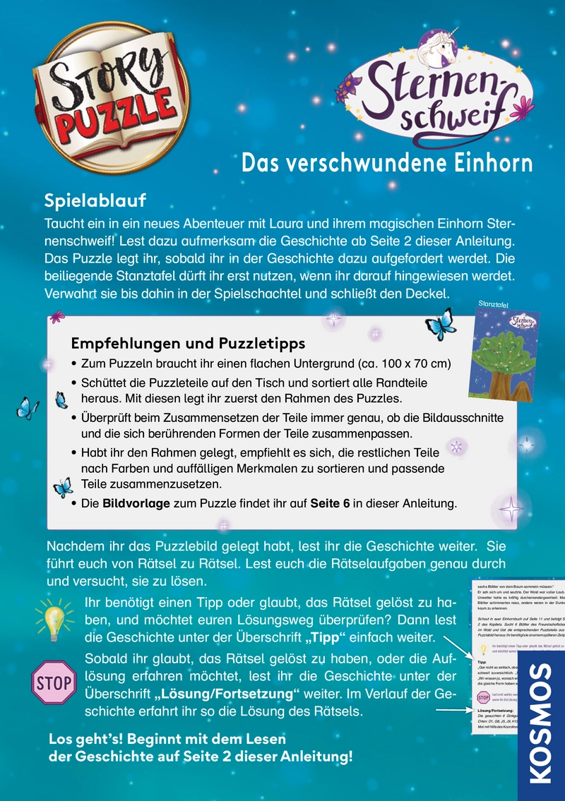 Das verschwundene Einhorn - Spielanleitung für Kinder