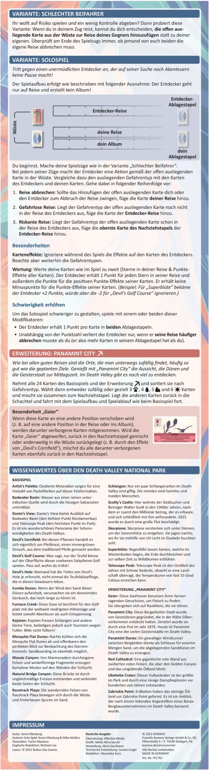 Death Valley Spielanleitung und Regeln für spannende Abenteuer