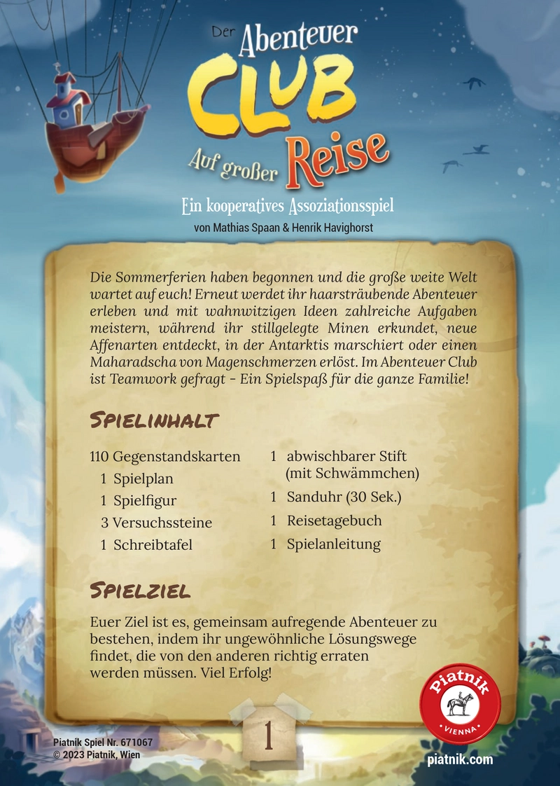 Der Abenteuer Club - Auf großer Reise: Ein kooperatives Assoziationsspiel