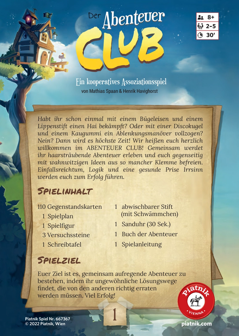 Der Abenteuer Club - Ein kooperatives Assoziationsspiel