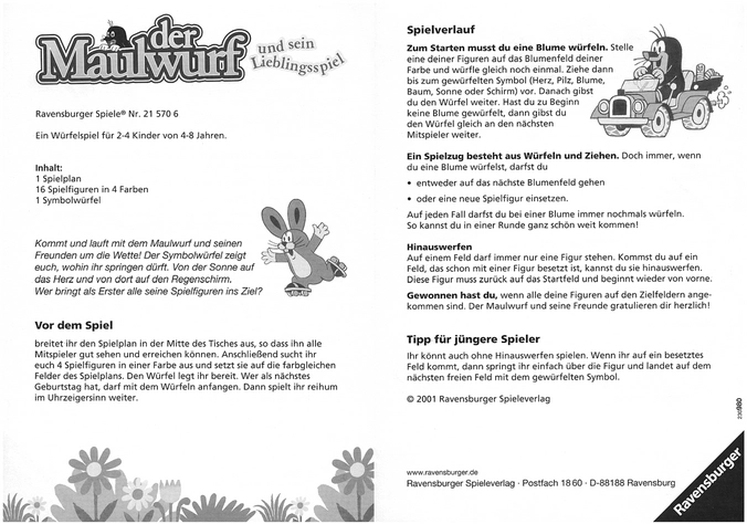 Der Maulwurf - Ein spannendes Würfelspiel für Kinder