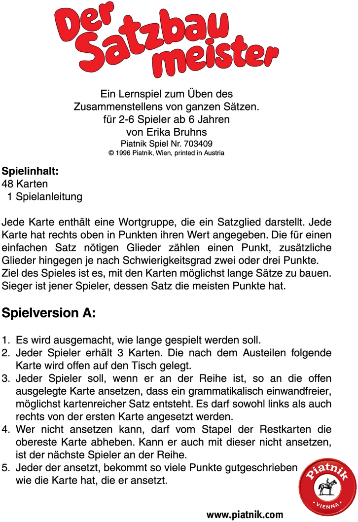 Der Satzbau Meister - Lernspiel zum Üben von Sätzen für Kinder