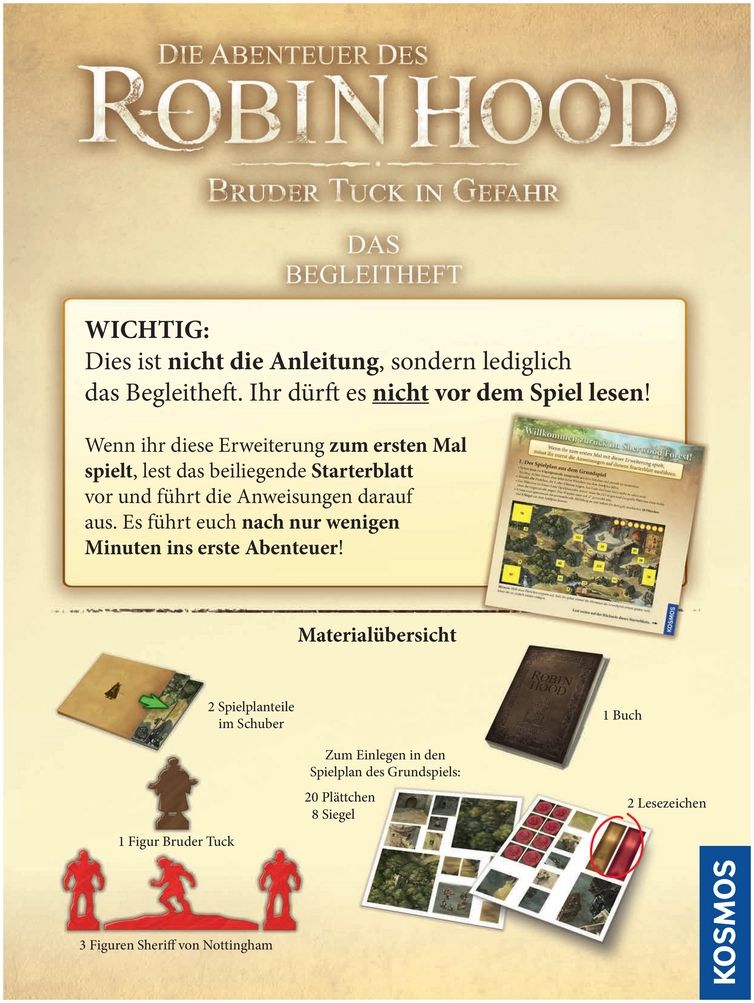 Die Abenteuer des Robin Hood: Bruder Tuck in Gefahr - Spielanleitung