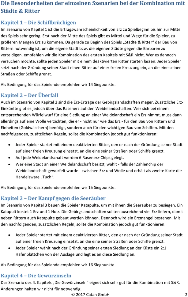 Die Legende der Seeräuber - Kombination mit Städte & Ritter