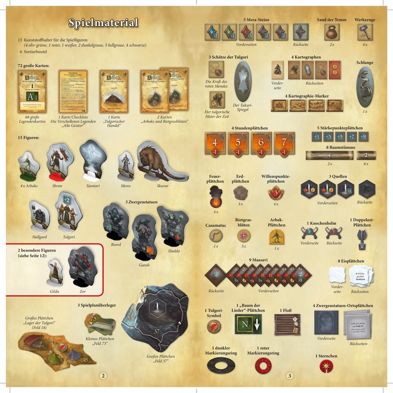 Die Legenden von Andor: Alte Geister - Spielanleitung und Begleitheft