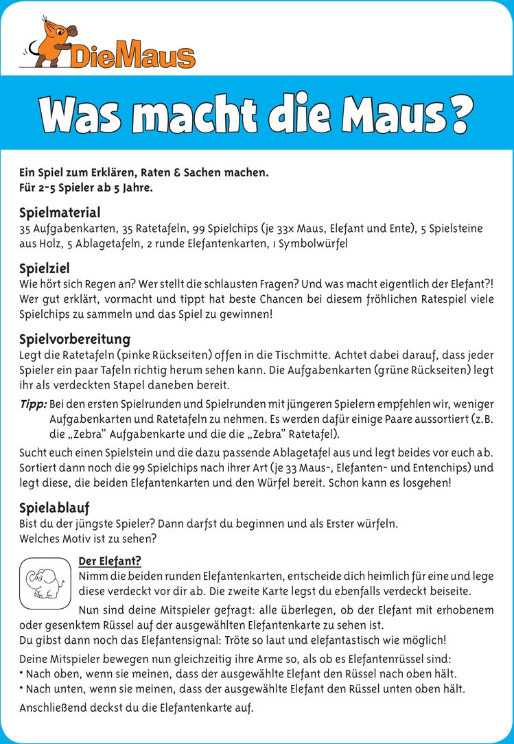 Die Maus - Ein kreatives Ratespiel für Kinder