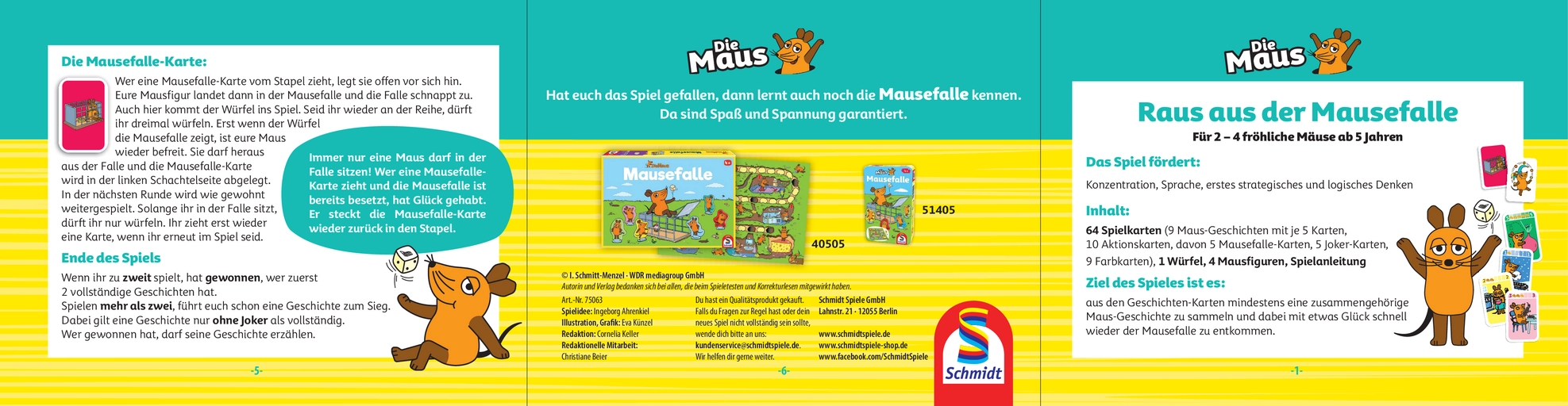 Die Maus - Raus aus der Mausefalle Spielanleitung